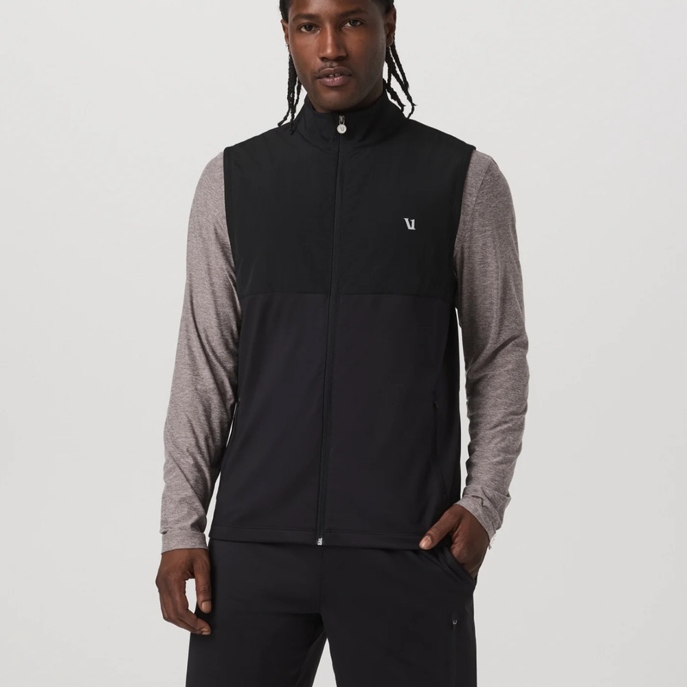 Vuori Black Men's Zip-Up Vest